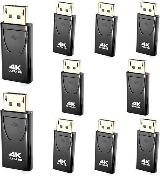 PANPEO 10-Pack DP to HDMI Adapter, 4K 60Hz DisplayPort to HDMI Cable Gold-Plated, Uni-Directional Passive Adapter Compatible with Laptop, PC, Desktop, Monitor, Projector, TV