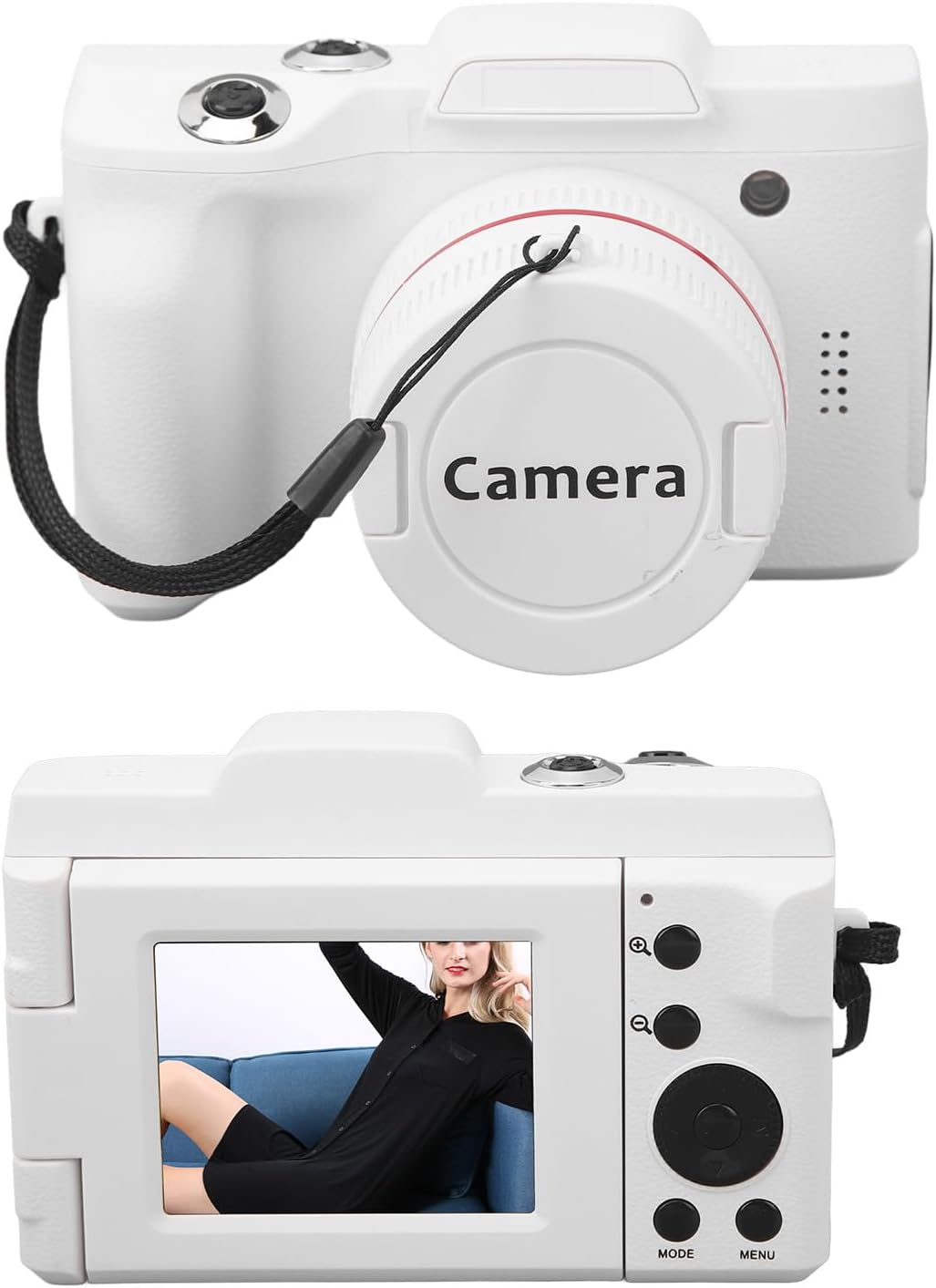 2.4 Inch 1080P 16MP 16X Bewinner Digital Camera HD Display, Vlogging Camera with Digital Zoom Auto Focus, Multi Axes