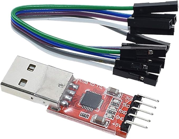 2 Packs CP2102 USB 2.0 to TTL Module Serial Converter Adapter Module USB to TTL Downloader with Jumper Wires