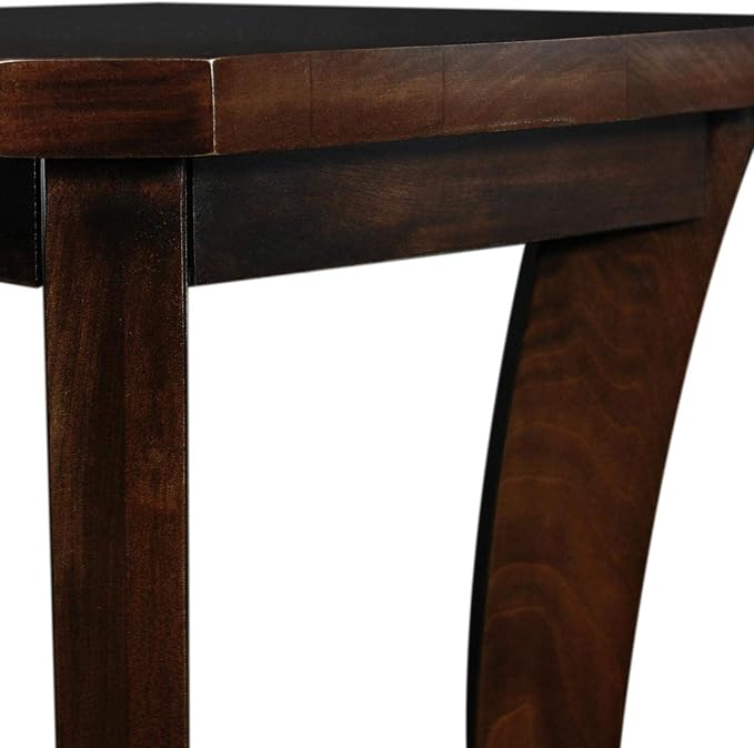Leick Home Boa End Table, Solid Wood, Narrow, Bottom Display Shelf, Easy-Assembly, For Living Room/Bedroom, Chocolate Oak, 24.0 in. L x 14.0 in W x 24.0 in. H, 10305