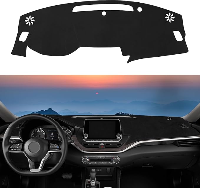 Dashboard Cover Mat Custom Fit for Nissan Altima 2019-2023 2024 2025 2026 (Without HUD) Dash Cover Nonslip Dash Mat Protector Sunshade No Glare Black (Not for 12 inch Display Screen)