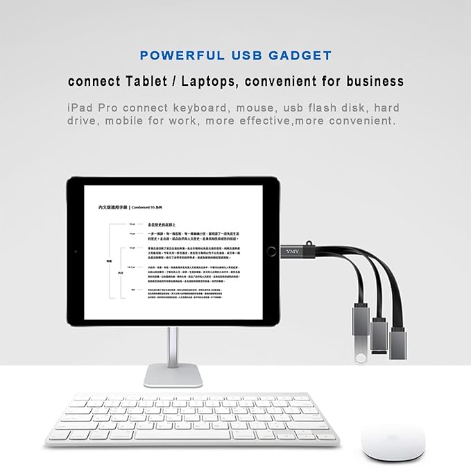 Lightweight Easy Carry USB Type-C to USB-A Hub OTG Adapter Multi-Port Converter Dock 1 in 3 Out Type C Expension Cable for Mobile Tablet Laptops