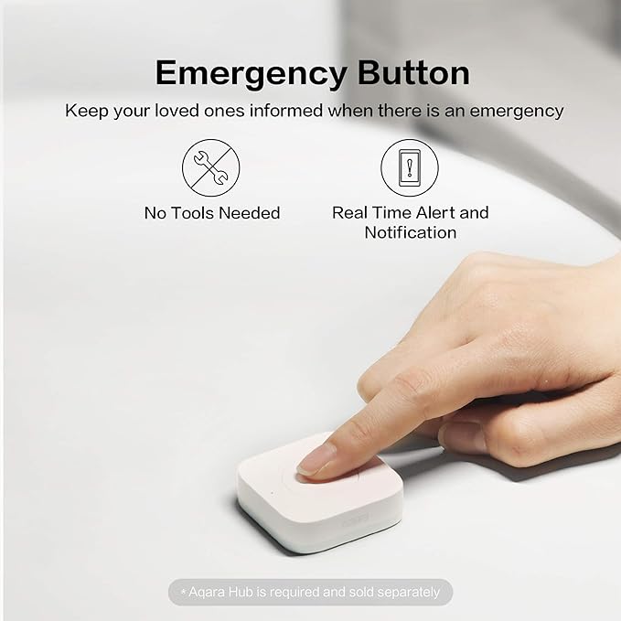 Aqara Zigbee Wireless Mini Switch,Compatible with Apple HomeKit,Google Home,Alexa,Requires Aqara Hub,Versatile 3-Way Control Button for Smart Home Devices,Works with IFTTT