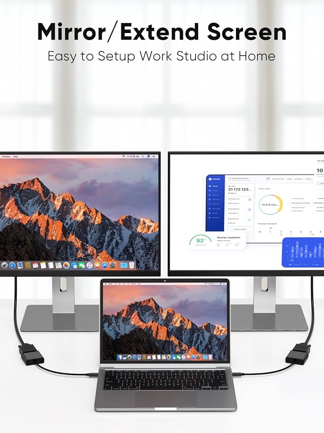 CableCreation USB C to VGA Adapter for Old Mac Monitor, Type C to V G A 1080P@60Hz,USBC to VG A Convert Thunderbolt 3/4 to V GA for iPhone 15/16 Series, MacBook Pro/Air,iPad Pro, iMac, Surface Book