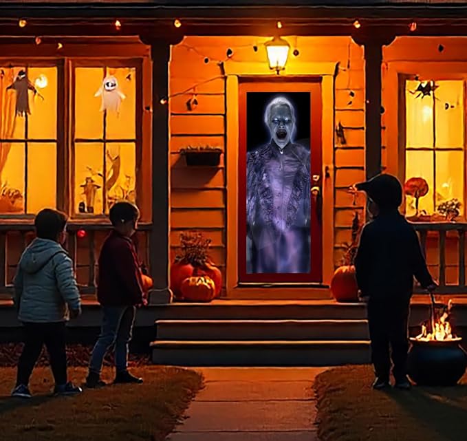 Holographic Rear Projection Screen with Mounting Hardware for Projecting Halloween Videos (40" x 60" Gray)
