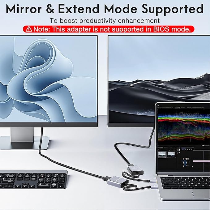 USB to DisplayPort Adapter | 1080P 60Hz, USB 3.0 Male to DisplayPort Female Monitor Converter for Windows 7/8/10/11, MAC OS - Requires Driver