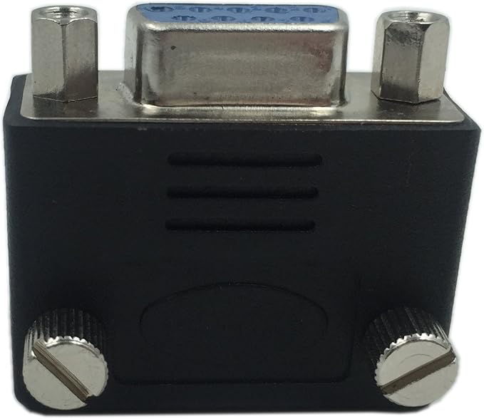 CERRXIAN 90 Degree DB9 9 Pin RS 232 Male to Female Serial Gender Changer Extension Cable Converter Adapter Coupler