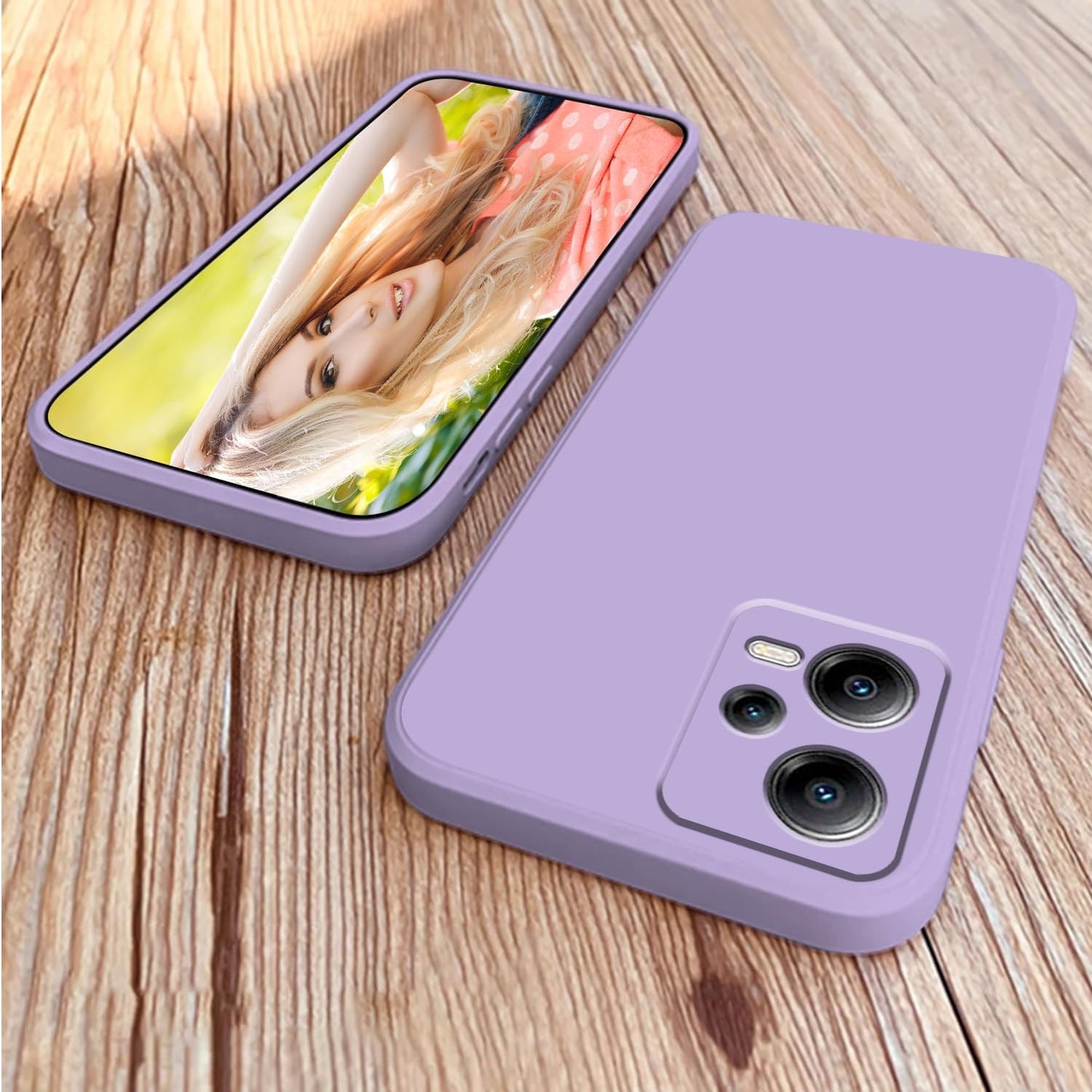 Redmi Note 12 Pro Plus Case - Dark Green Silicone, Soft Touch, Shockproof, Thin Cover (Purple) for Xiaomi Redmi Note 12