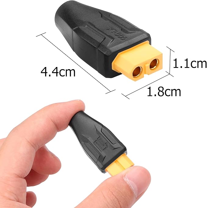 YAODHAOD XT60 to DC 5521 Adapter 2pcs, XT60 Female to DC 5.5mm x 2.1mm Female Model Airplane Power Connector Extender Adapter for Drone, Model, Energy Storage Power