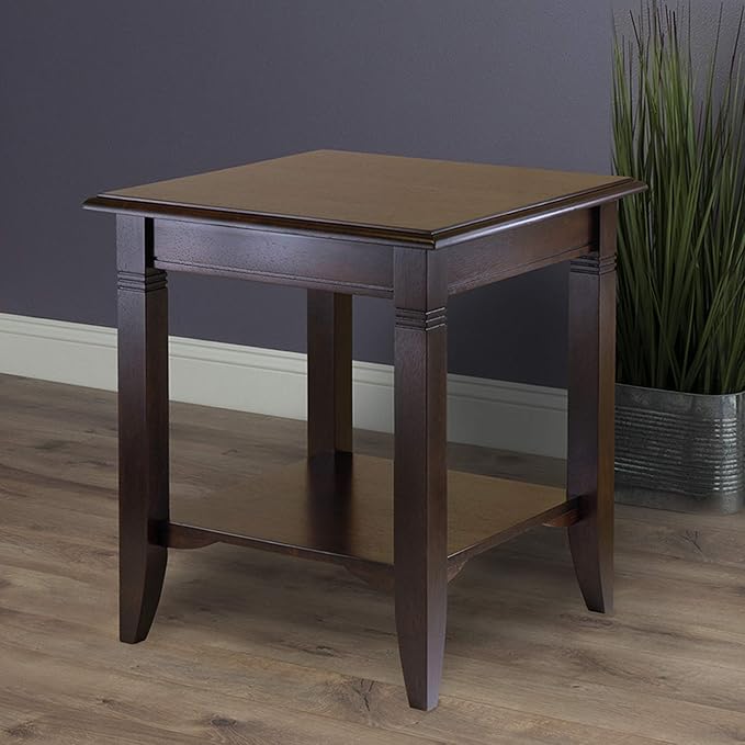 Winsome Nolan End Table, for Living Room, Bedroom, Cappuccino