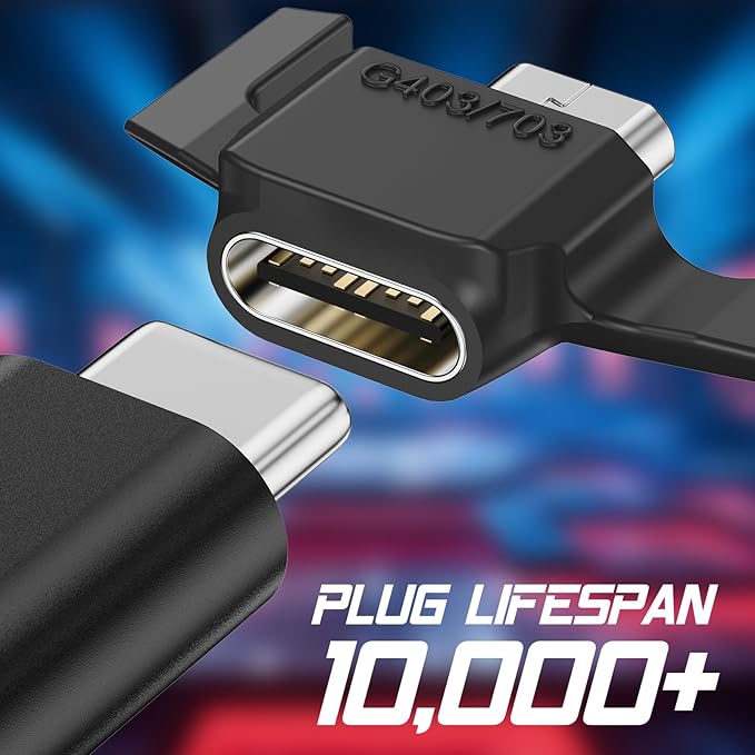 USB-C Adapter Compatible with Logitech G703/G403 Wireless Gaming Mouse,Micro USB to Type-C Converter | Model-Specific Fit | Support Charge & Data Sync | 3-Second Install | 10K+ Durability