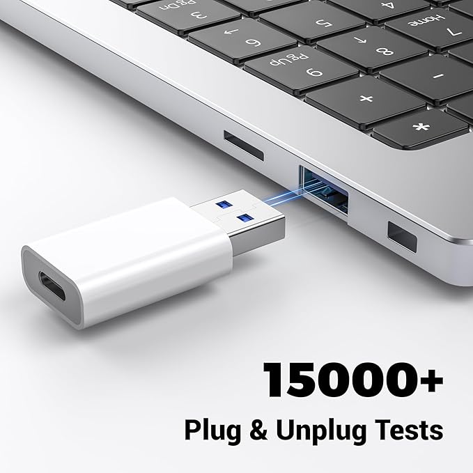USB to USB C Adapter 2 Pack, USB-C Female to USB Male Adapter,OTG Charger Converter Compatible for Apple Watch Ultra iWatch/iPhone/Pro Max Plus/Airpods/iPad 9 10 Air 5 Mini 6/Car/Samsung