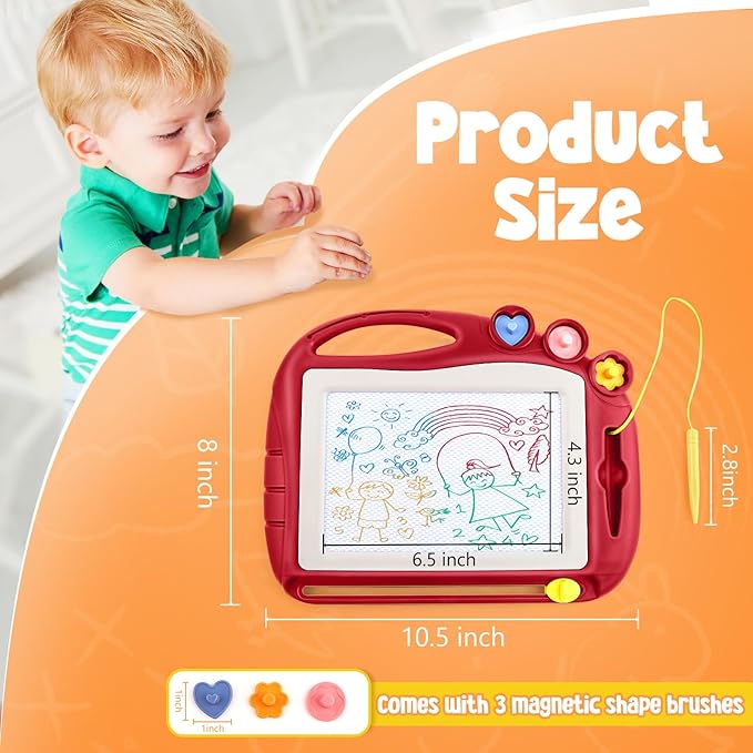 Magnetic Drawing Board, Toddler Toys for Age 1 2 3 Boys Girls, Toddler Drawing Board, Birthday Easter Christmas Halloween Kids Toy Gifts for Boys and Girls
