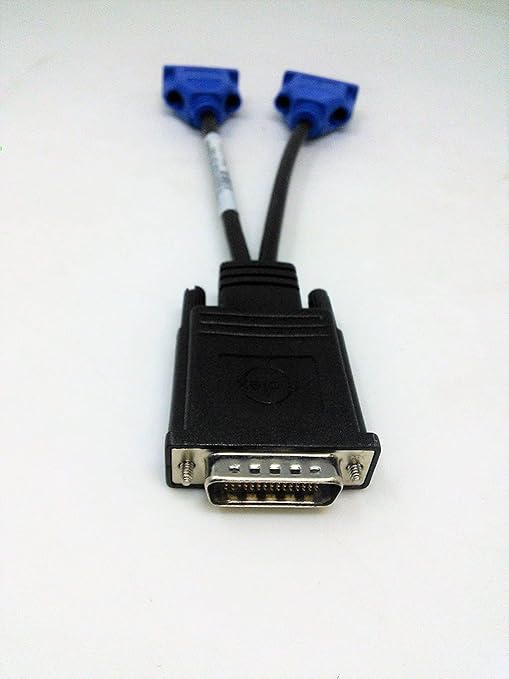 DMS-59 to VGA Splitter for Dual Monitor Setups or as a VGA Adapter Y Cable Cord