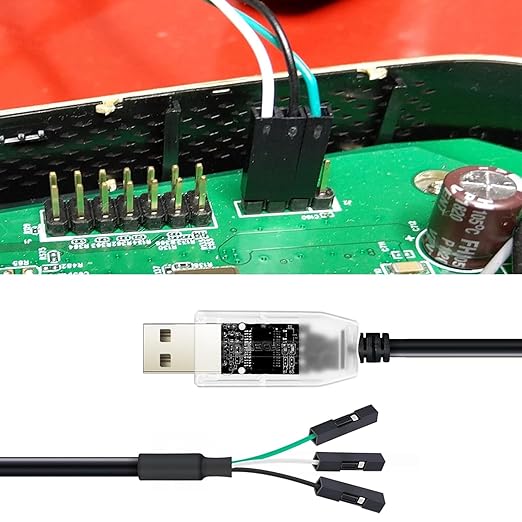 DTECH USB to TTL Serial Cable Adapter 3.3V 3 Pin FTDI Chip LED Indicators UART Debug Converter FT232RNL IC Output 3V3 Signal Level for Windows 11 10 8 7 XP MAC Linux Easy Debugging Programming, 3ft