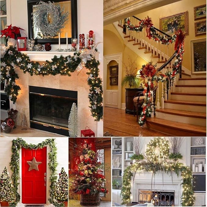 Battery Operated String Lights - 18ft 50 LED C3 String Lights Christmas Lights Battery Powered String Lights for Indoor Outdoor Christmas Tree Wreath Party Decoration, Waterproof, Warm White 2 Pack