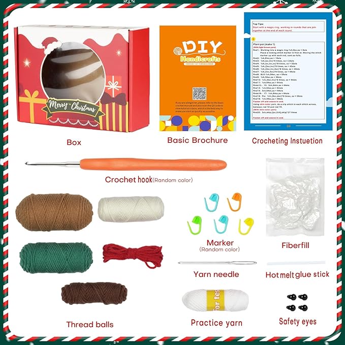 Wizardi Amigurumi DIY Crochet Kit - Gnomes F07N8-M164