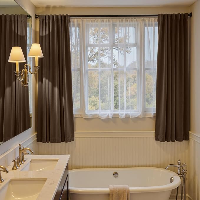 Lazzzy Velvet Blackout Curtains Thermal Insulated Room Window Drapes Super Soft Luxury Curtains for Living Room Bedroom Rod Pocket 2 Panels, Truffle, 52" W x 72" L