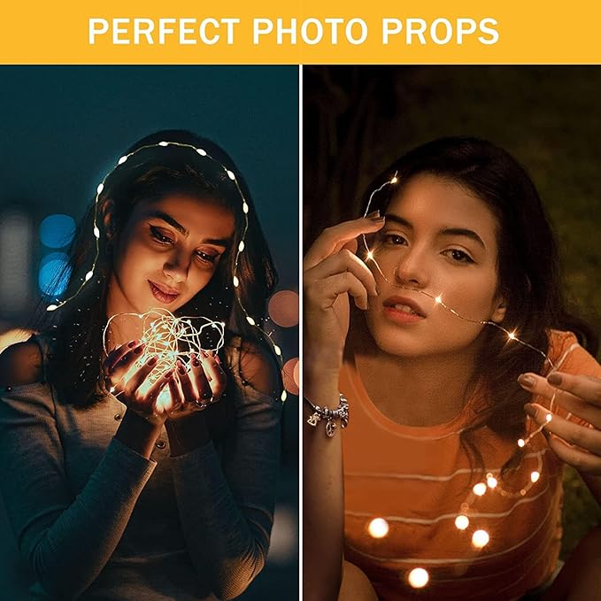 12 Pack Fairy Lights Battery Operated 7ft 20 LED Mini String Lights Twinkle Lights Silver Wire Firefly Starry Lights for Mason Jars Wedding Party Christmas Centerpiece Table Decorations, Warm White