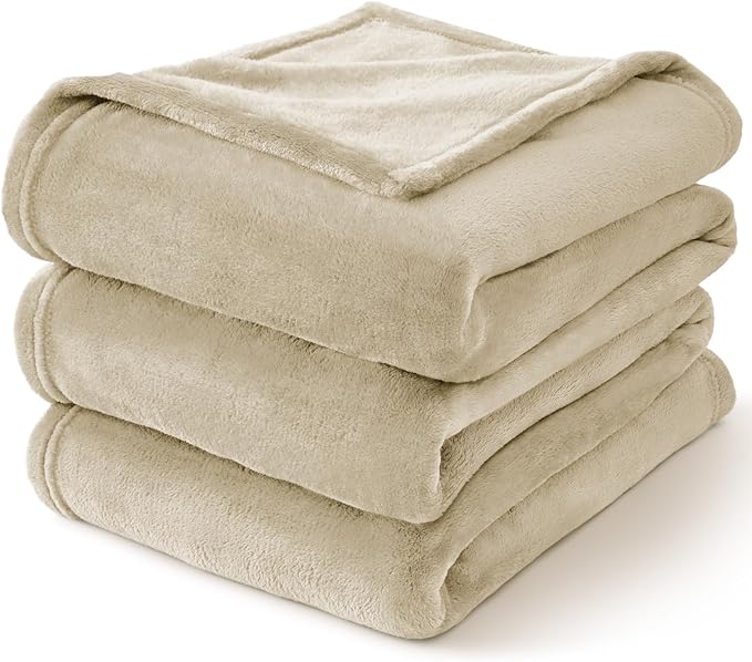 BEDELITE Fleece Blanket King Size Blankets for Bed, Luxury Plush Cozy Fuzzy Blanket 108x90 inches, Super Soft Warm Lightweight Throw Blanket All Seasons Suitable, Linen