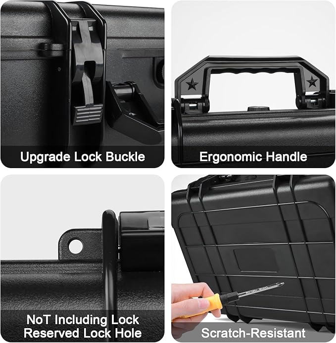 Hard Drive Case Fits 25-Bay Protection 3.5" HDD | High-Density Protective Foam | External Hard Drive Organizer Storage Box Travel Carrying Suitcase with Handle