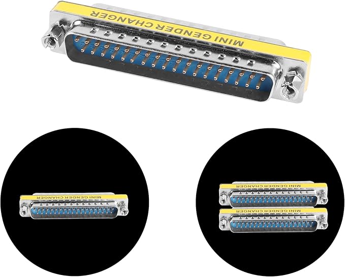 MEIRIYFA DB37 37 Pin Gender Changer D-SUB 37Pin Male to Male Coupler Serial Cable Gender Changer VGA Adapter Connector-2PCS (Male)