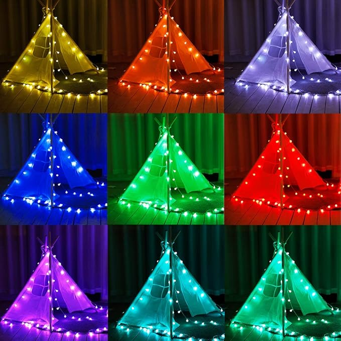 OMIKA 24 Colors Indoor String Lights with Remote, 16.5ft 50LED String Lights Bedroom USB Plug in, Color Changing Christmas Lights Hanging for Dorm Classroom Tapestry Party Garden Patio Wall Xmas Décor