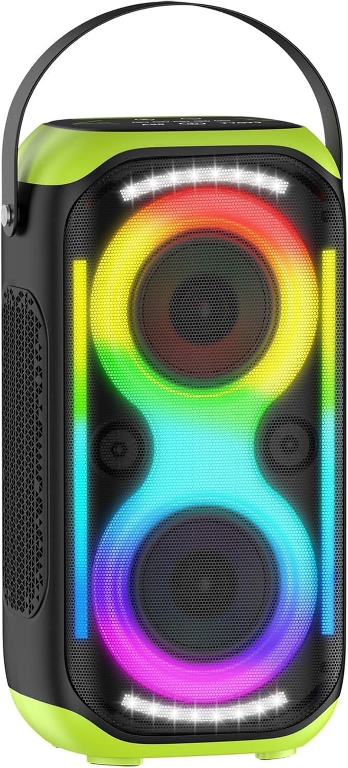 Bluetooth Speaker 160W Loud Wireless Boombox Portable Big Powerful Deep Bass Sound TWS Large Outdoor Home Party Speakers with Subwoofer LED Lights