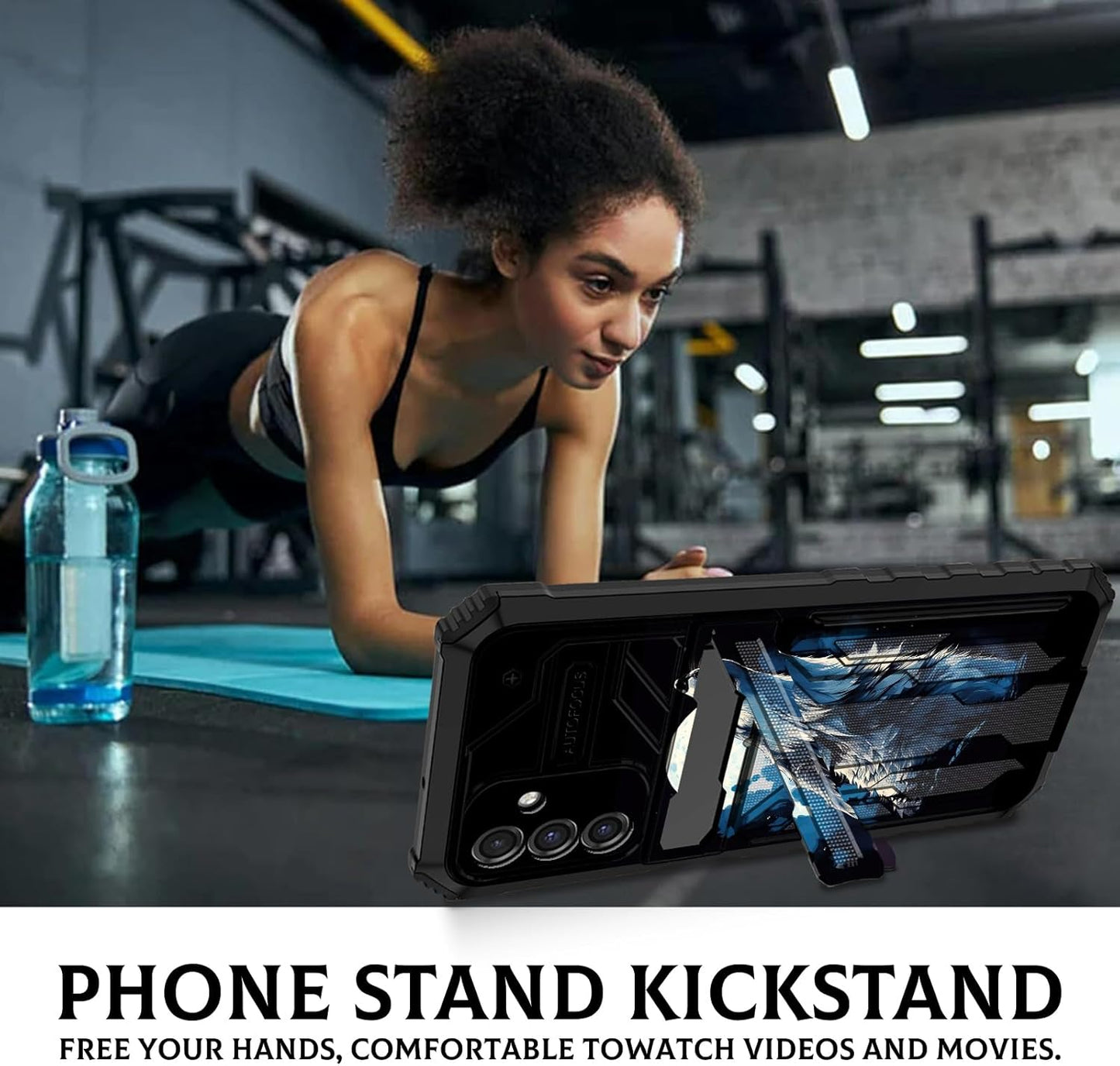 Galaxy A15 5G Wallet Case with Card Holder and Kickstand, Dual Layer Heavy-Duty Shockproof Case, Roaring Wolf