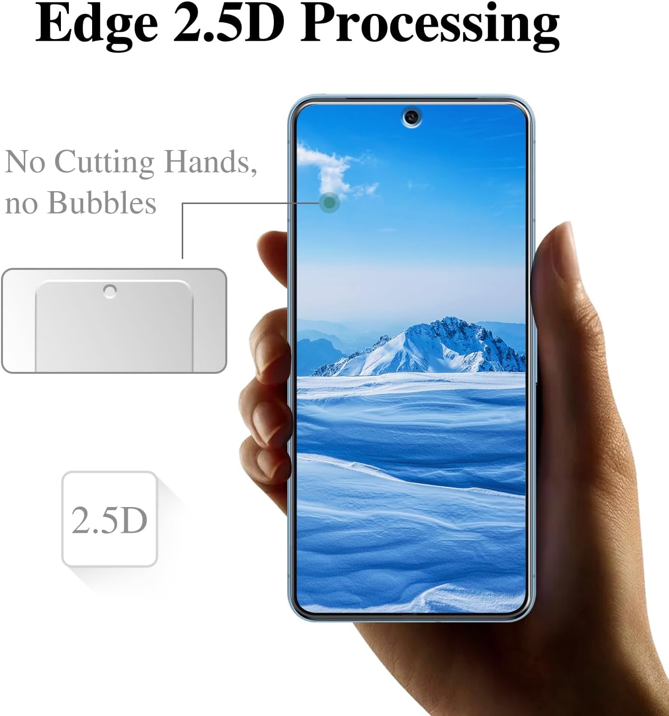 Pokolan Screen Protector for Google Pixel 8 Pro - 3-Pack, Tempered Glass Film, 9H Hardness, Bubble Free