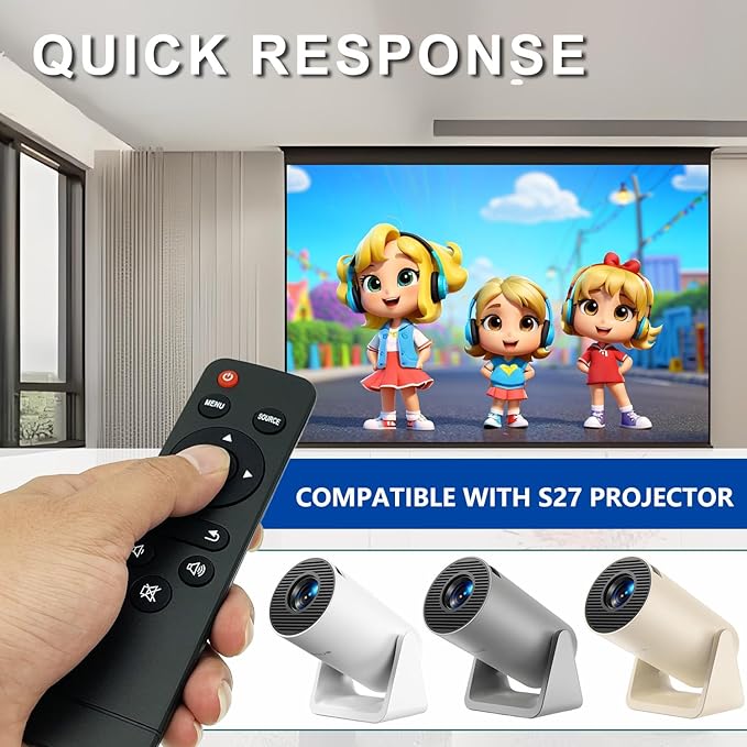 Replacement mini Projector Remote Compatible with Wimius S27 Mini Projector Remote Control (S27Remote Control)
