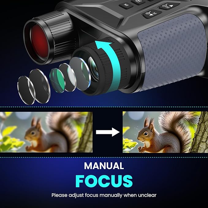 Night Vision Binoculars for Adults & Kids - 4.5'' Screen Infrared Night Vision Goggles Camera with Case, 4K Video & 36MP Photos, 8X Digital Zoom, 7-Level Infrared, 4500mAh Battery for Camping,Security