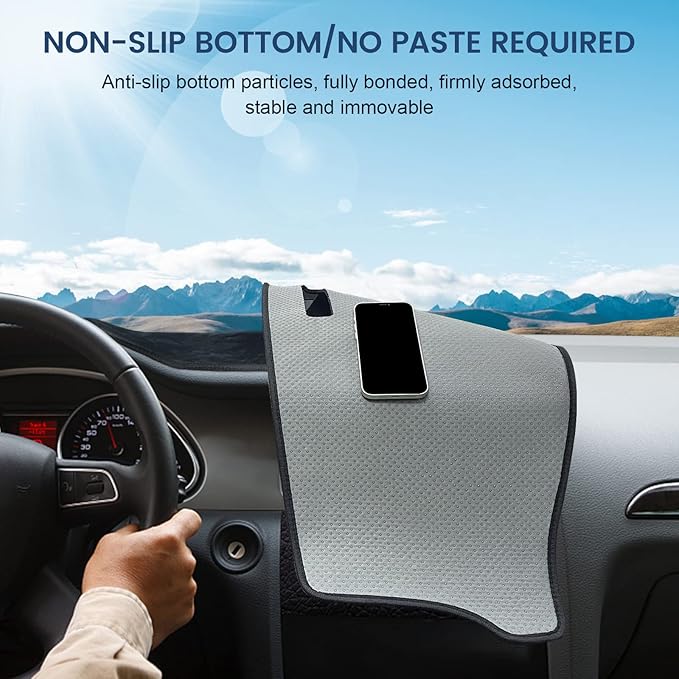 Dashboard Cover Mat Custom Fit for Toyota Highlander Accessories 2014-2019 Dash Cover Nonslip Dash Mat Protector Sunshade No Glare Black