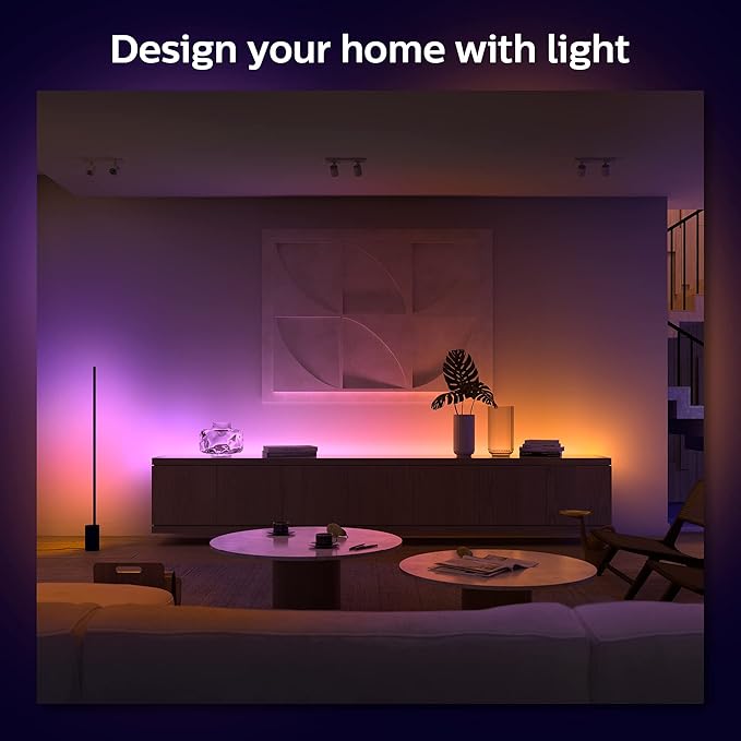 Philips Hue Indoor 3-Foot Smart LED Light Strip Extension - Flowing Multicolor Effect - Requires Base Kit - 1 Pack - Control with Hue App - Works with Alexa, Google Assistant and Apple HomeKit
