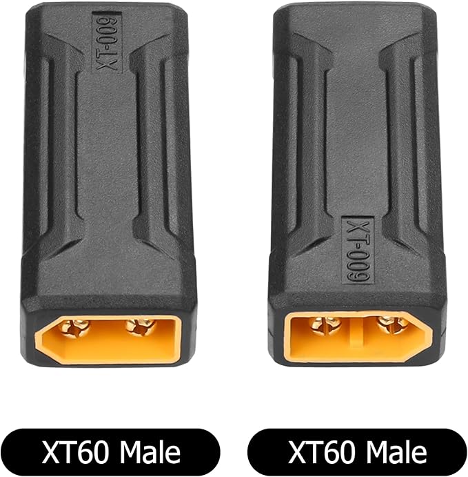YAODHAOD XT60 Male Connector Adapter for Drone, RC Li-Po Battery, Energy Storage, Outdoor Power, FPV, Monitor - Model Airplane Extender