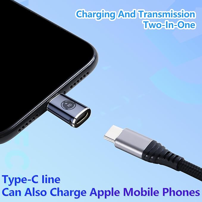 USB C to Lightning Adapter 2 Pack USB-C Female to Male Lightning Adapter Support 27W PD Fast Charging&Data Transfer, L-ightning to USB Type C Cable for iPhone Series, Not for Audio/OTG (2Pcs)