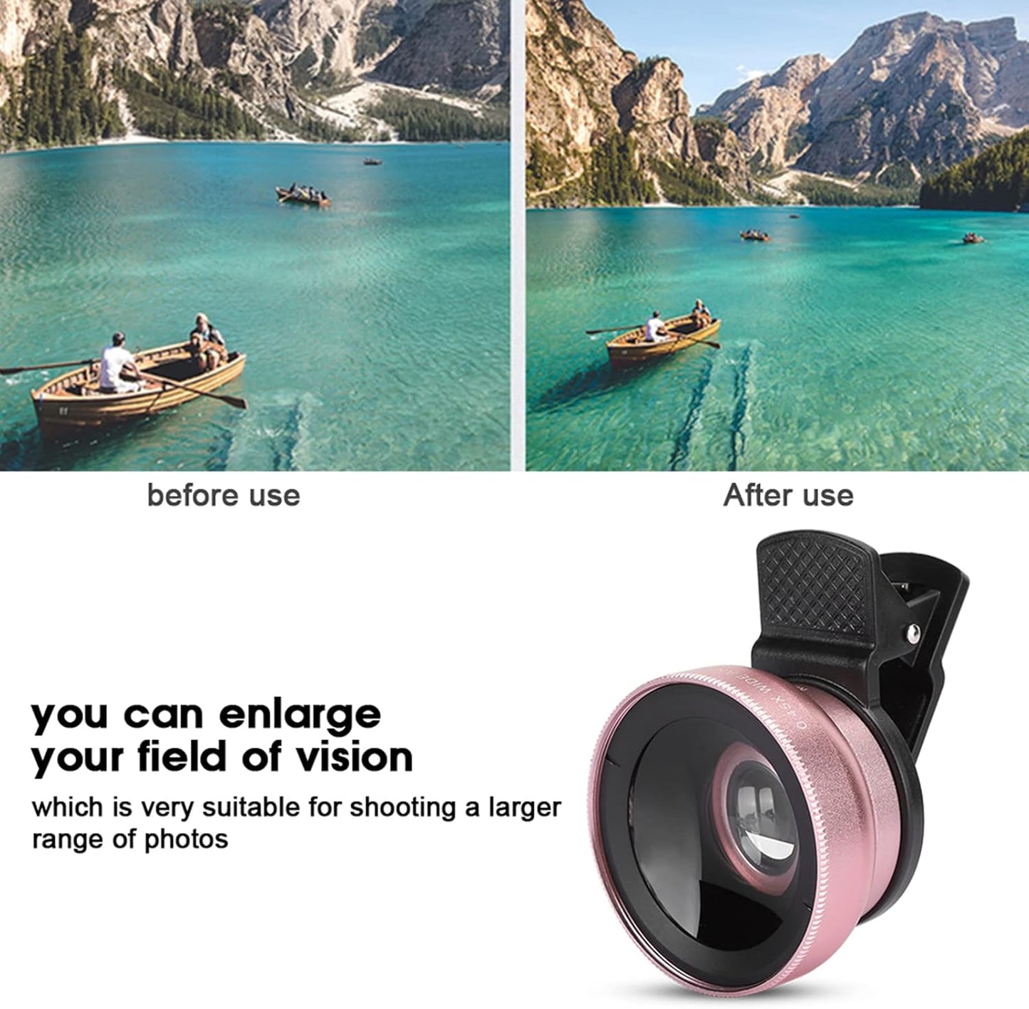 Macro and Wide Angle Lens, 2 in 1 Pro Lens Kit for Beautiful Landscapes