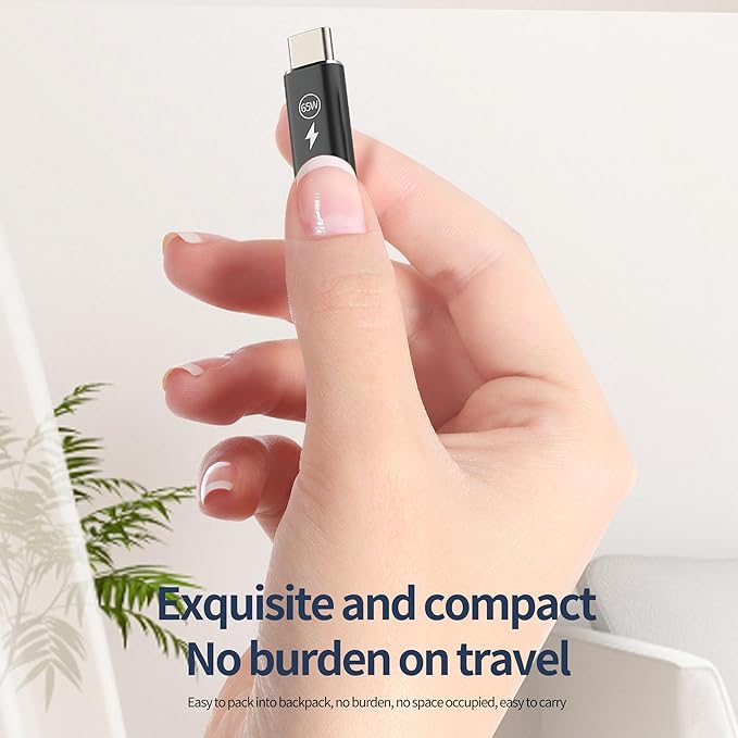 65W Lightning Female to USB C Male Charger Adapter(3Pack) for iPhone16 15 Pro Max Fast Charging Cable Connector Accessories Type C Converter for iPad Car Dongle PD Cord Compatible for Samsung