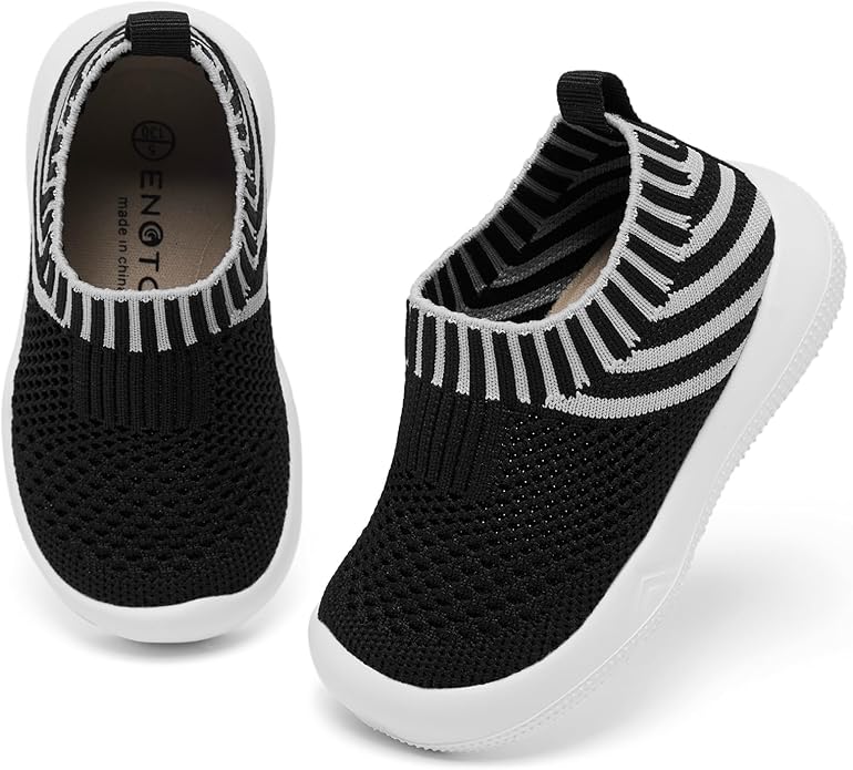 Engtoy Baby Shoes & Socks - Non-Slip Breathable Slippers with Soft Rubber Sole - Baby Boys & Girls Slip On Sneakers