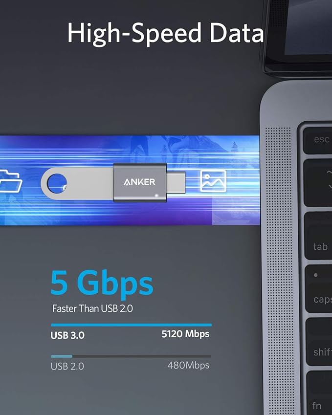 Anker USB-C to USB 3.1 Adapter USB C Adapter (2 Pack)