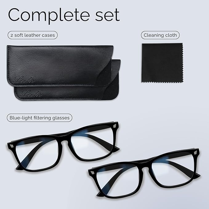 livho High Tech Blue Light Glasses - Advanced Blue Light Blocking Computer Glasses - Screen Fatigue & UV Protection