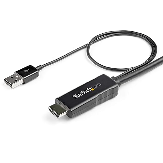 StarTech.com 3m HDMI to DisplayPort Adapter Cable with USB Power - 4K 30Hz Active HDMI 1.4 to DP 1.2 Converter (HD2DPMM3M)