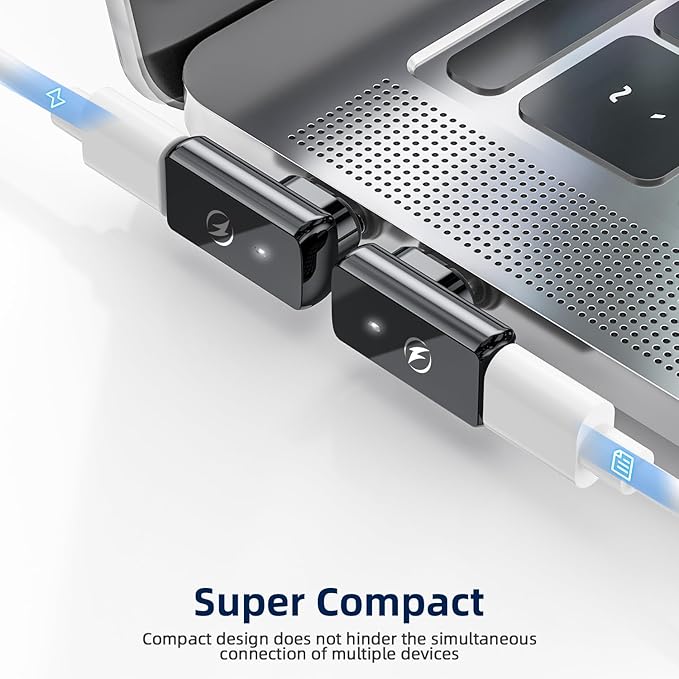 USB C Magnetic Adapter 240w, (2 Pack) 90 Degree Magnetic USB C Adapter 24 Pin with PD Fast Charging USBC 4 40Gbps 8K 60Hz for Thunderbolt 3/4, MacBook Pro/Air and More Type C Devices