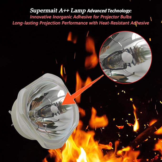 ELPLP34 /V13H010L34 Replacement Projector Lamp Bulb with Housing for EPSON EMP-62,EMP-62C,EMP-63,EMP-76C,EMP-82,EMP-X3,PowerLite 62C,PowerLite 76C,PowerLite 82C
