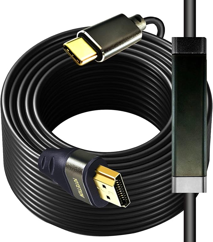 USB C to HDMI Cable 40FT 4K30HZ,Thunderbolt 3/4 to HDMI Cable Compatible with Galaxy S22 /S20, MacBook Pro/Air 2020, iPad Pro 2021/2020, Surface Book 2, XPS 15,iphone15 pro and iphone15pro max