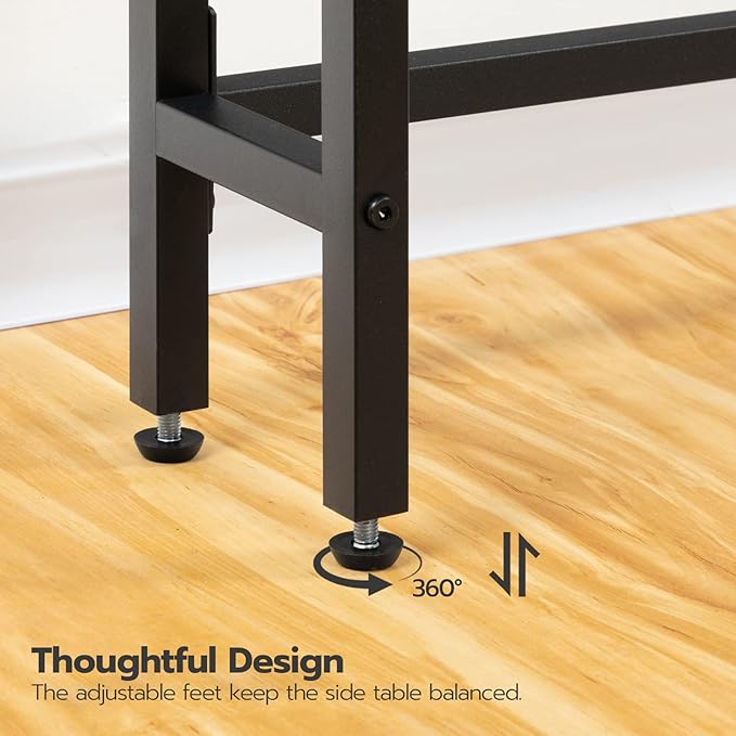 HOOBRO 2 Pack 47.2" Narrow Console Table with Power Outlets, 5.9" Behind Couch Table with Charging Station, Extra Long Sofa Table, Skinny Entryway Table for Living Room, Hallway, Black BB15XGP201G1