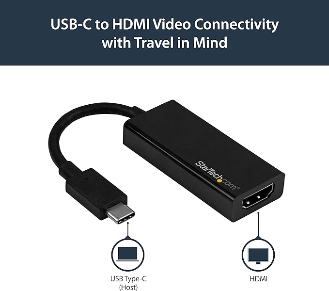 USB-C To HDMI Adapter with HDR - 4K 60Hz - Black