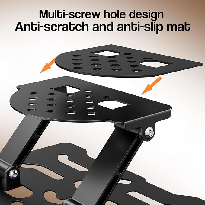 3-in-1 Adjustable Projector Mount Stand – Universal Ceiling/Wall/Table Mount with 180° Dual-Axis Rotation, Multi-Hole Design, Anti-Slip Pads, 1/4" Screw Compatible for Mini & Standard Projectors