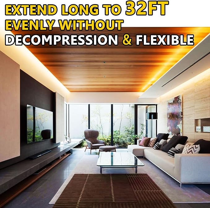 EMITEVER COB LED Strip Lights Warm White, 24V 2700K Tape Light Premium High Density, 300+Lumens/ft, 2400LEDs/Spool, Ra 90+, 16.4ft, 3W/ft, UL Listed 5 Year Warranty (Power Supply Sold Separately)