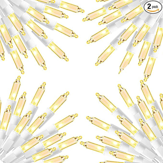 Dazzle Bright Warm White Christmas Mini String Lights, 4 Pack Total 120FT 600 Incandescent White Wire Fairy Lights, Waterproof Christmas Decorations for Indoor Outdoor Party Garden Yard Decor